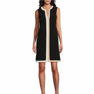 Black and White Sleeveless Dress